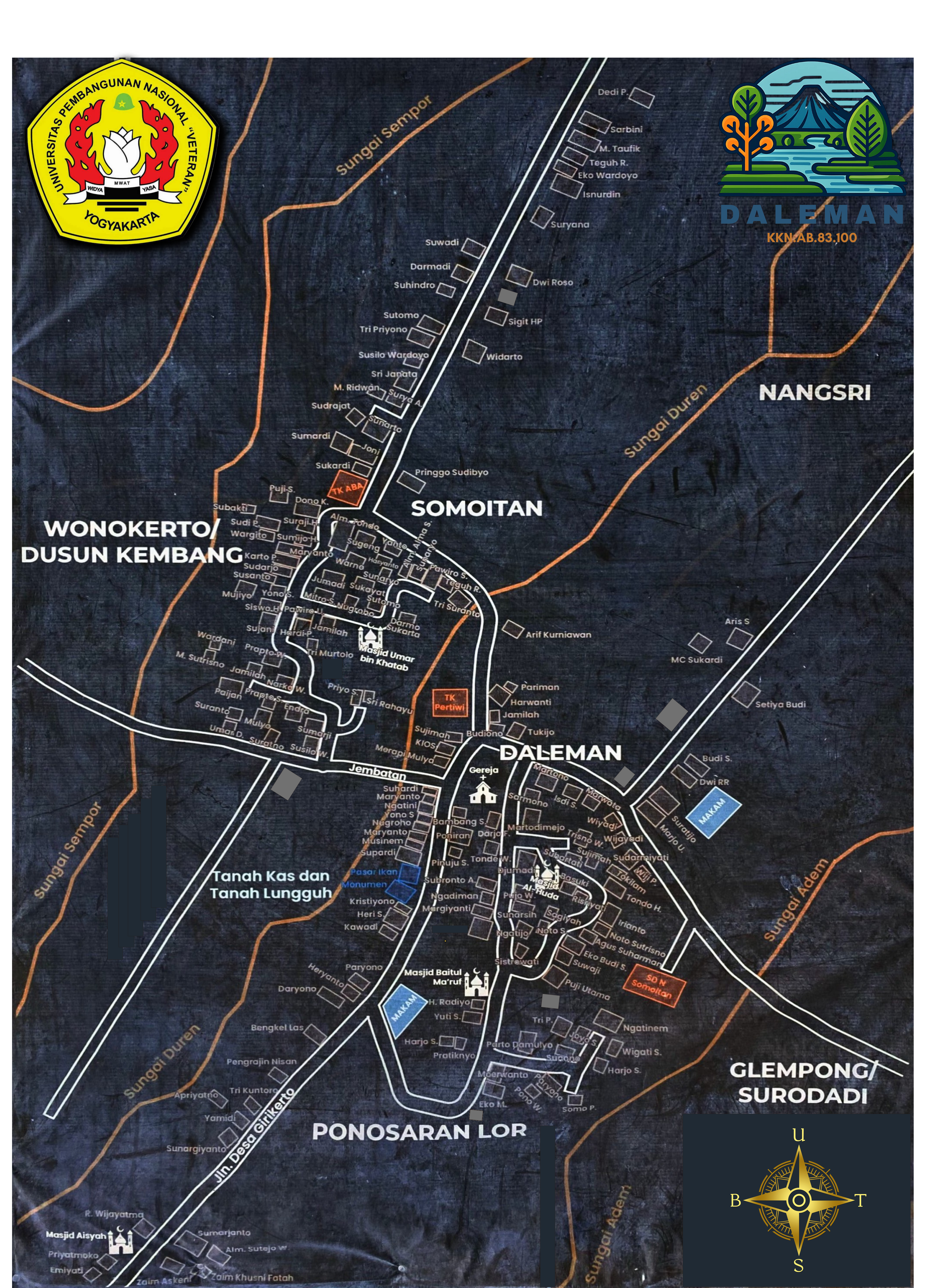 Peta Administrasi Dukuh Daleman